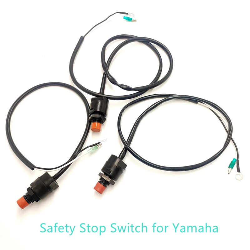 Boat Engine Emergency Safety Stop Switch 65W8257501 6E9-82575-02 66T-82575-01， Lanyard 682-82556-00