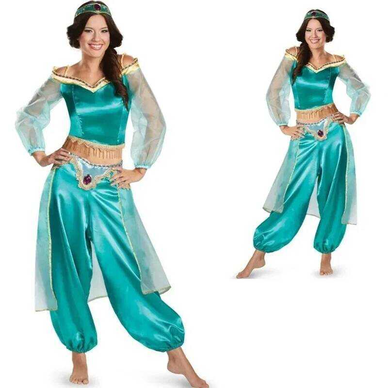 C European And American Adult Cos Aladdin Role Play Stage Costume Halloween Aladdin Jasmine Princes
