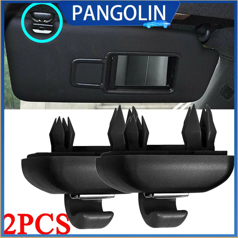 PANGOLIN 2Pcs Sun Visor Clip Holder Hanger ABS Durable for Audi A1 A3 A4 A5 Q2 Q3 Q5 TT RS3 RS4 RS5