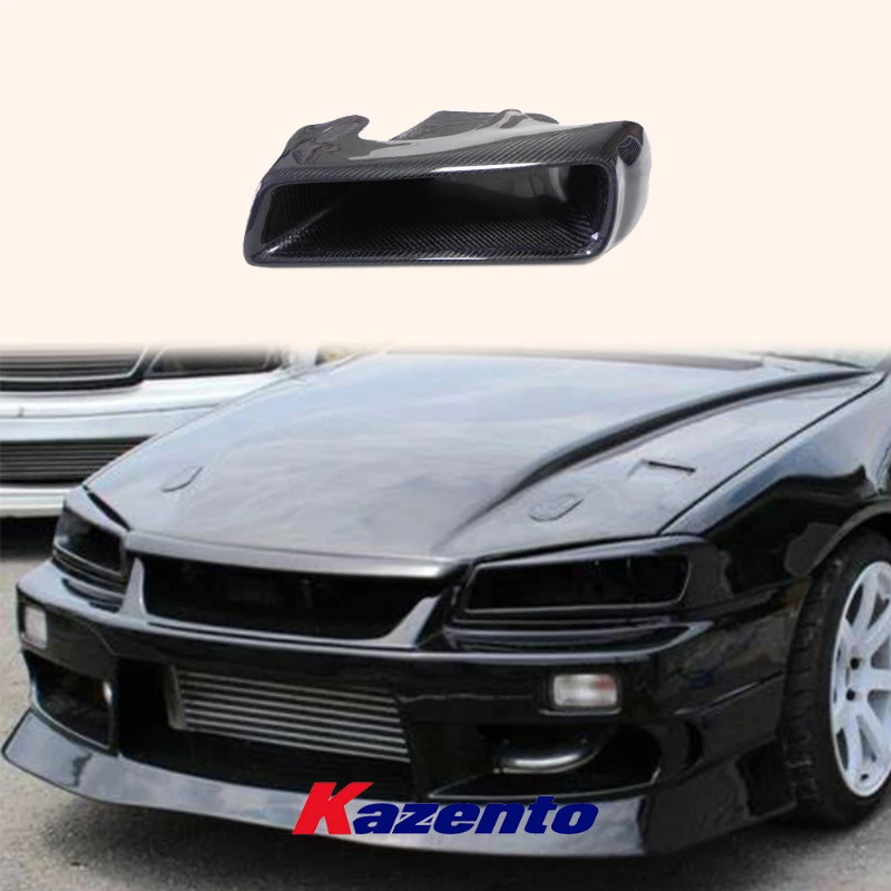 For Nissan Skyline R34 GTT GTR Carbon Vented Headlight Cover (left side 1pc)