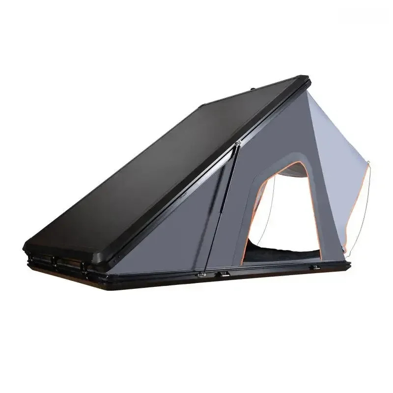 Camping Aluminum 4 Person Roof Top Tent Car Rooftop Tent Triangle Clamshell Hard Shell Top Roof Ten