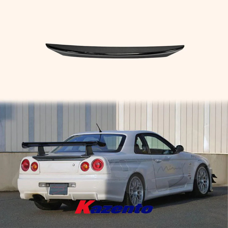 For Nissan R34 Gtr Gtt Mi Style Rear Spoiler Fiber Glass Unpaint