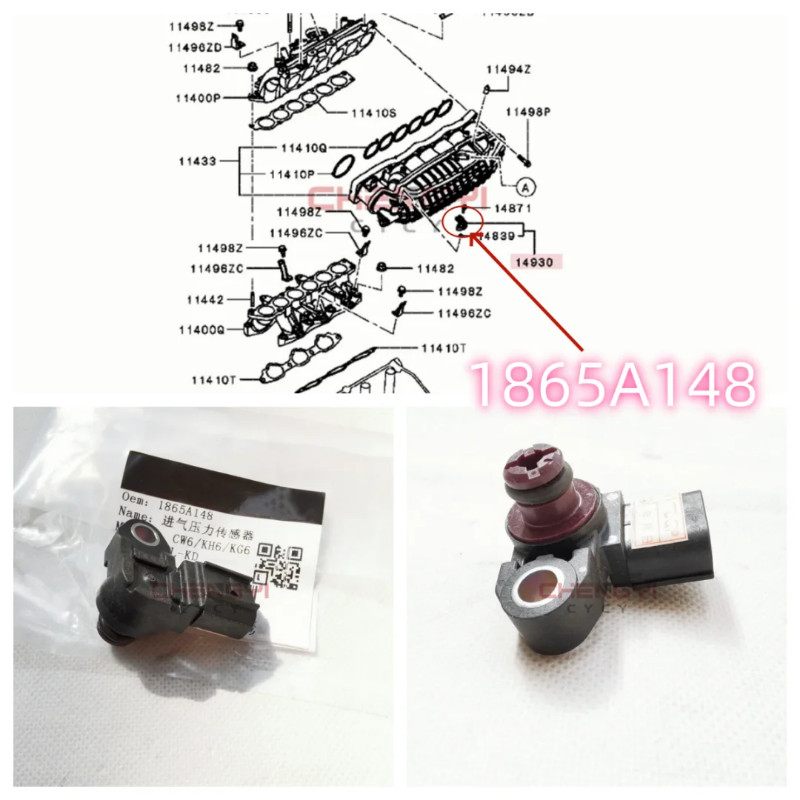 1865A148 AS471 MAP Absolute Pressure Collector Sensor Fit For Pajero Montero Sport KG6W KH6W GF4W C