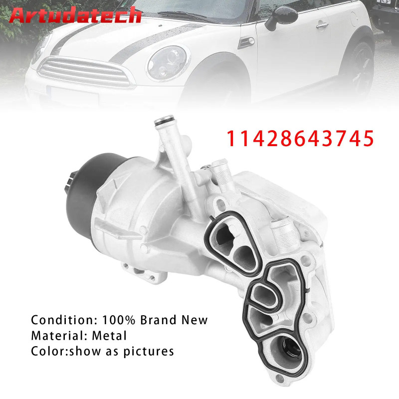 Artudatech Engine Oil Cooler 11428643745 For Mini R55 R56 R57 R58 R59 1.6 N14 Engine 11427583112 V8