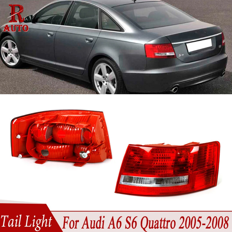 R-AUTO Tail Light Brake Light Car Light Assembly 4F5945096M 4F5945095M Without Bulb For Audi A6 S6