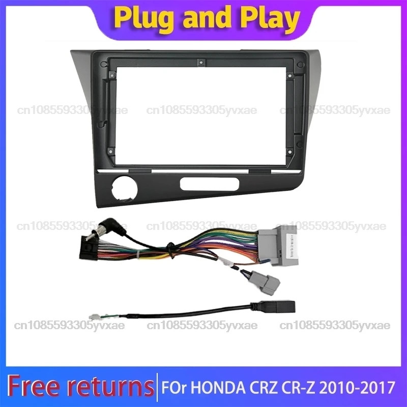 FELLOSTAR 9 Inch Car Radio Fascia For HONDA CRZ CR-Z 2010-2017 DVD Video Panel Player Audio Dash 2