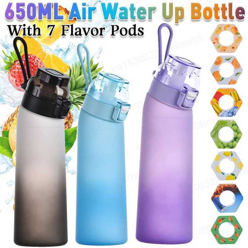 C 650Ml Fruit Flavor Water Cup Leak-Proof With 7 Flavor Pods Smelg Water Bottle Portable For Outdoo