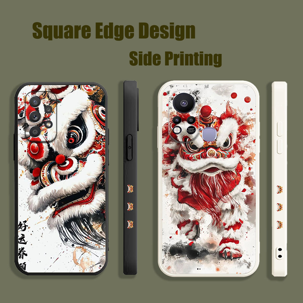 ปลอกสําหรับ Redmi หมายเหตุ 10Pro MAX Note11s Note11 10 Prime 9C NFC 9T 10C Sayaw Ng Leon FRX08 เคสโท