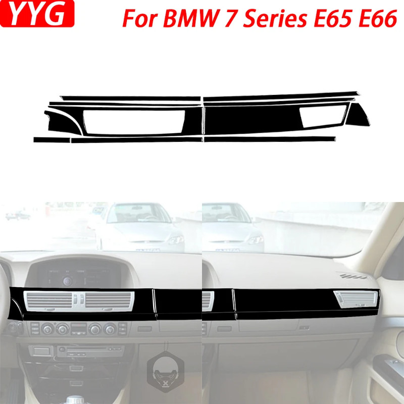 For BMW 7 Series E65 E66 2002-2008 Car Accessories Piano Black Central Control Dashboard Air Outlet