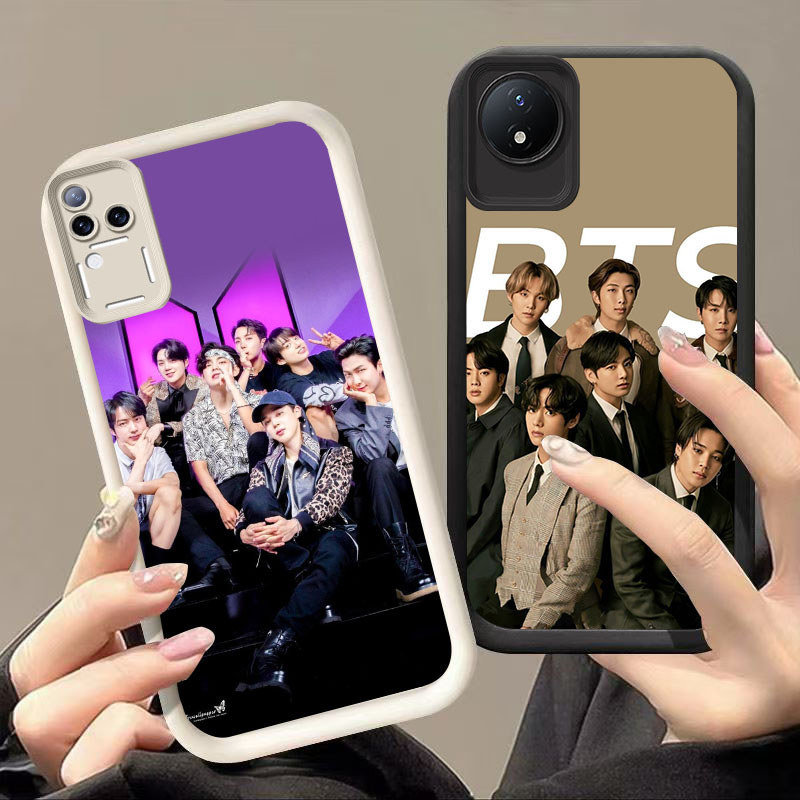 DK-69 เพลงเกาหลี BOYS ปลอกซิลิโคนสีดําและสีขาวสําหรับ VIVO Y29 Y02a V50 V30E V30 T4 Y02 Y02t Pro 5G