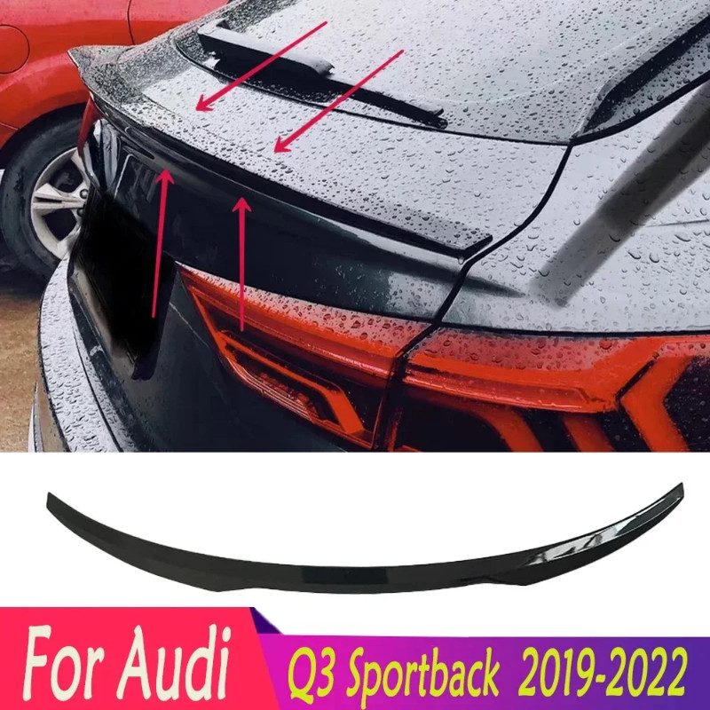 Hot Sale For Audi 2019-2022 Q3 Sportback Spoiler High Qualit ABS By Gloss Black Or Carbon Fiber Loo