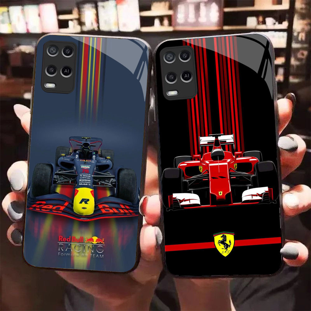 HK-35 Max Verstappen F1 Racing Glass Casing สําหรับ OPPO Realme Narzo Reno 8 A55 8i 7 50 A54 9 Pro 5