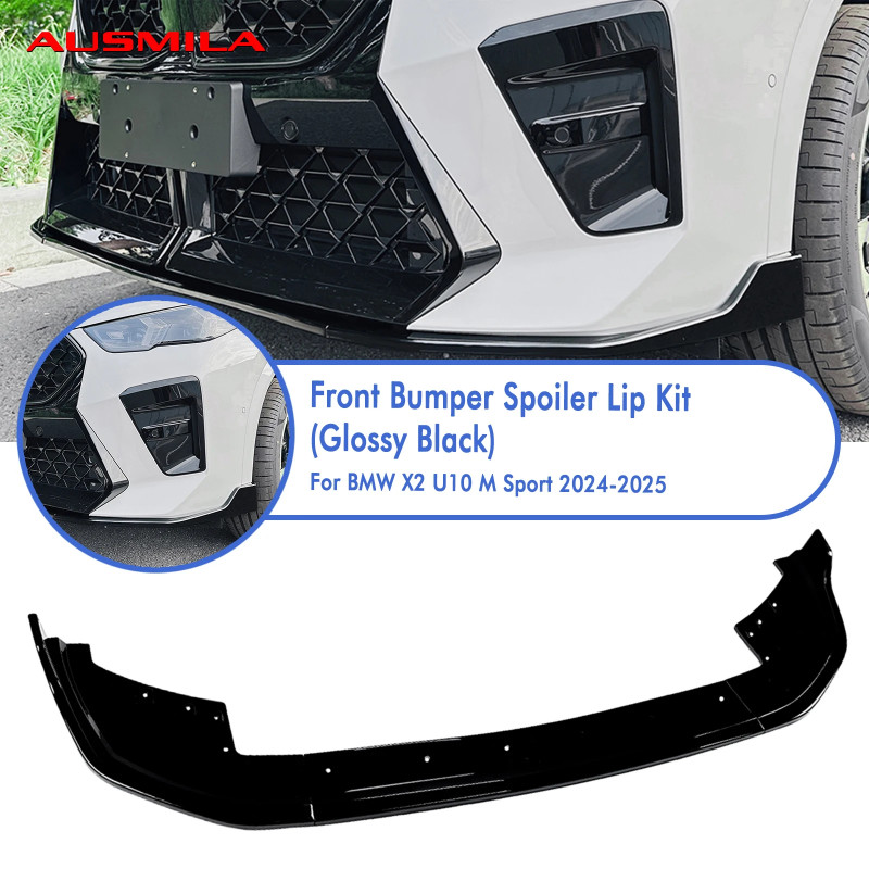 Front Bumper Splitter Spoiler Lip For BMW X2 U10 M Sport 2023-2025