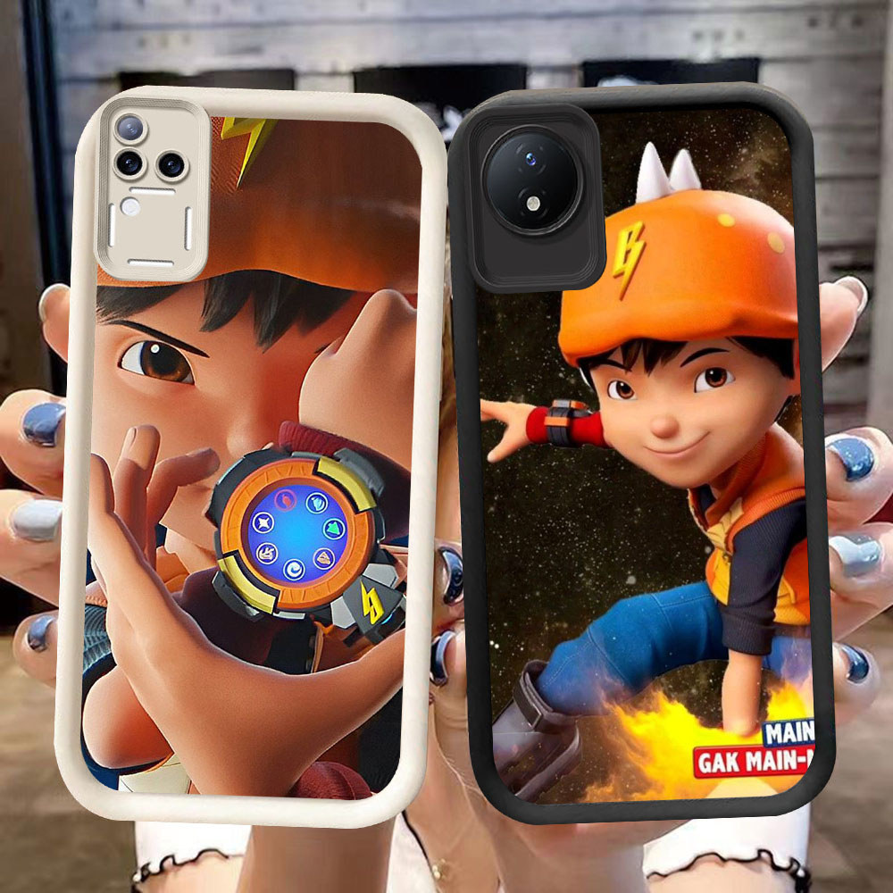 DK-56 Boboiboy ปลอกซิลิโคนสีดําและสีขาวสําหรับ VIVO Y29 Y02a V50 V30E V30 T4 Y02 Y02t Pro 5G