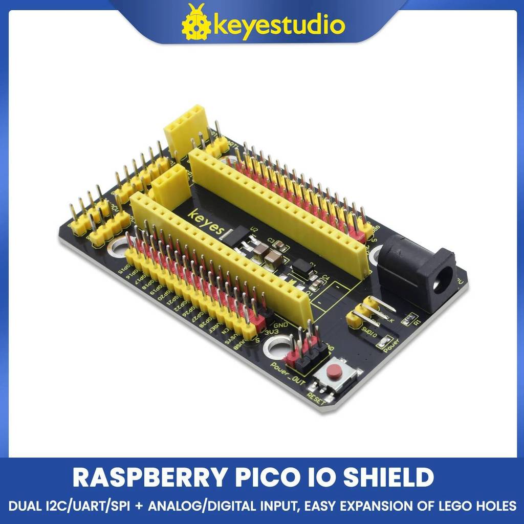 Keyestudio Raspberry Pi Pico IO Shield Board สําหรับ Raspberry Pi Pico Development Board โครงการ DIY