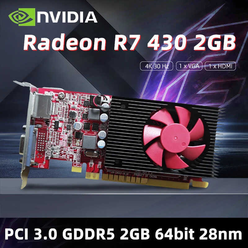 HP AMD Radeon R7430 R7 430 2GB GDDR5 กราฟิก ds L39873-001 VGA DisplayPort Pci-e X16