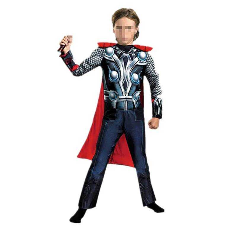 C Boys Erhero Thor Cosplay Costu Boys Movie Set Movie Character Fantasy Muscle Costu Kids Dress Up