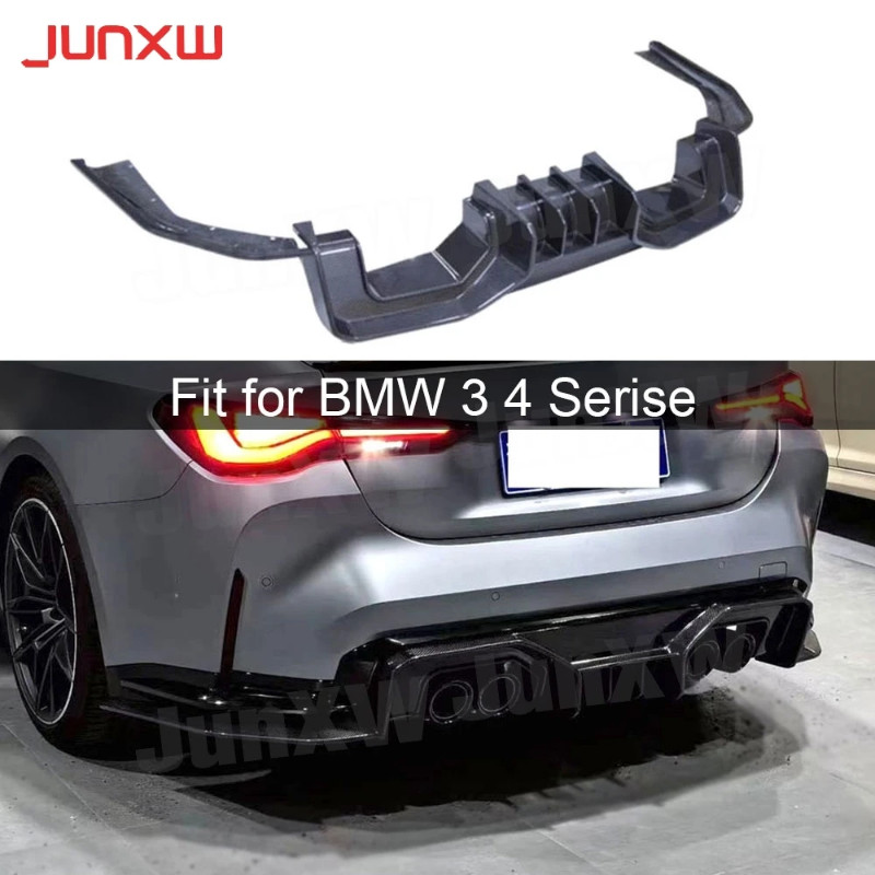 Carbon Fiber Rear Bumper Diffuser Lip Body Kits for BMW 3 4 Series G80 M3 G82 G83 M4 2020+ A Style