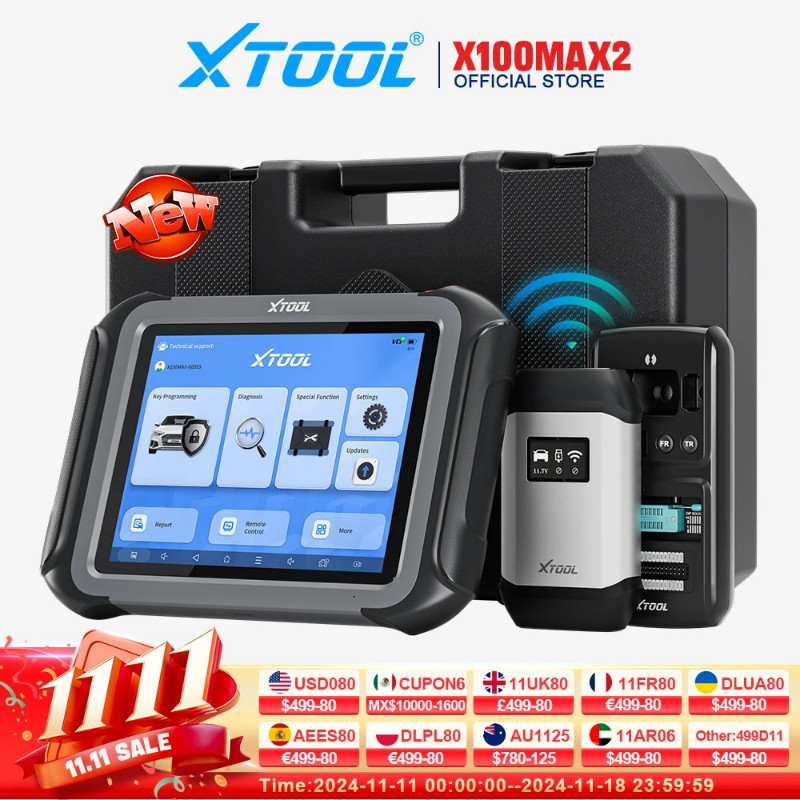 XTOOL X100 MAX2 Immobilizer Key Programmer All System Car Diagnostic Tool J2534 ECU Programming 42