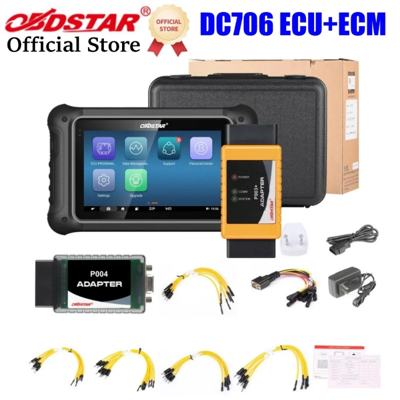 OBDSTAR DC706 ECU Tool+ECM Clone by OBD or BENCH for Car and Motorcycle Plus P003+Adapter