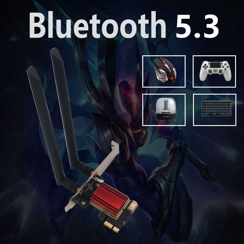 AX210 Pro Dual-band 5G เดสก์ท็อป Gigabit PCI-E เกมไร้สายบลูทูธ 5.3 WiFi 6E พร้อมหม้อน้ําระดับ E-spor