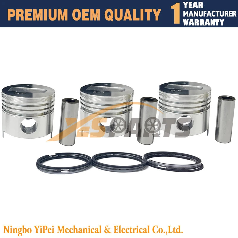 3 sets S3L S3L2 S4L S4L2 Engine Piston 78MM with rings For MITSUBISHI Engine or oversize 0.5
