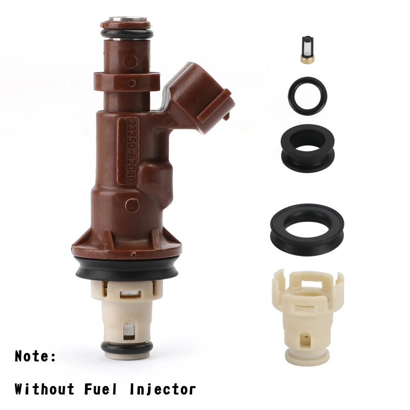 Artudatech 6PCS Fuel Injectors Rebuild kit o-rings Seals Filters Caps Fit For Toyota 3.4 5VZFE Car