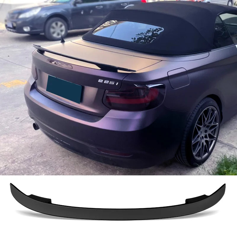 GLoss Black Spoiler for BMW F23 2 Series Type MT ABS Plastic 220i 230i 235i 2014 - 2019 Car Rear Du