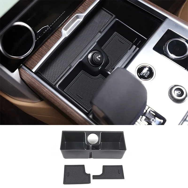 For Land Rover Range Rover Vogue L460 2023 ABS Black Car Central Control Multi-Function Storage Rac