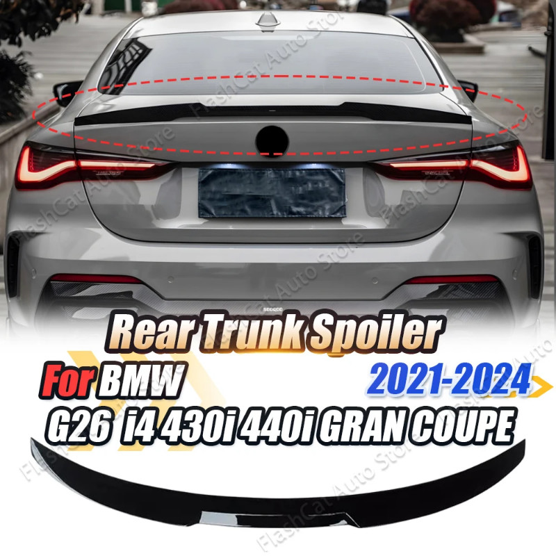 G26 M3 Style Car Rear Trunk Spoiler Wing Tail Roof Trims For BMW 4 Series G26 430i 440i M440i I4 Gr
