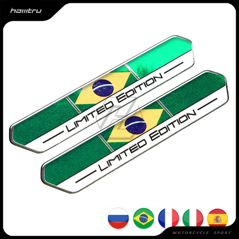 Brazil Flag Limited Edition Sticker Universal for Car Motorbike Tank Pad Decal Italy Russia Spain F