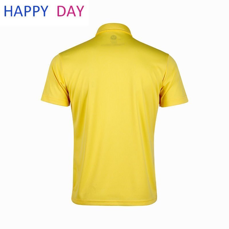 เสื้อโปโลสีเหลือง Warrix ลายโลโก้ รุ่น Pique Polo Printing Quick Drying Breathable Casual Sportwear