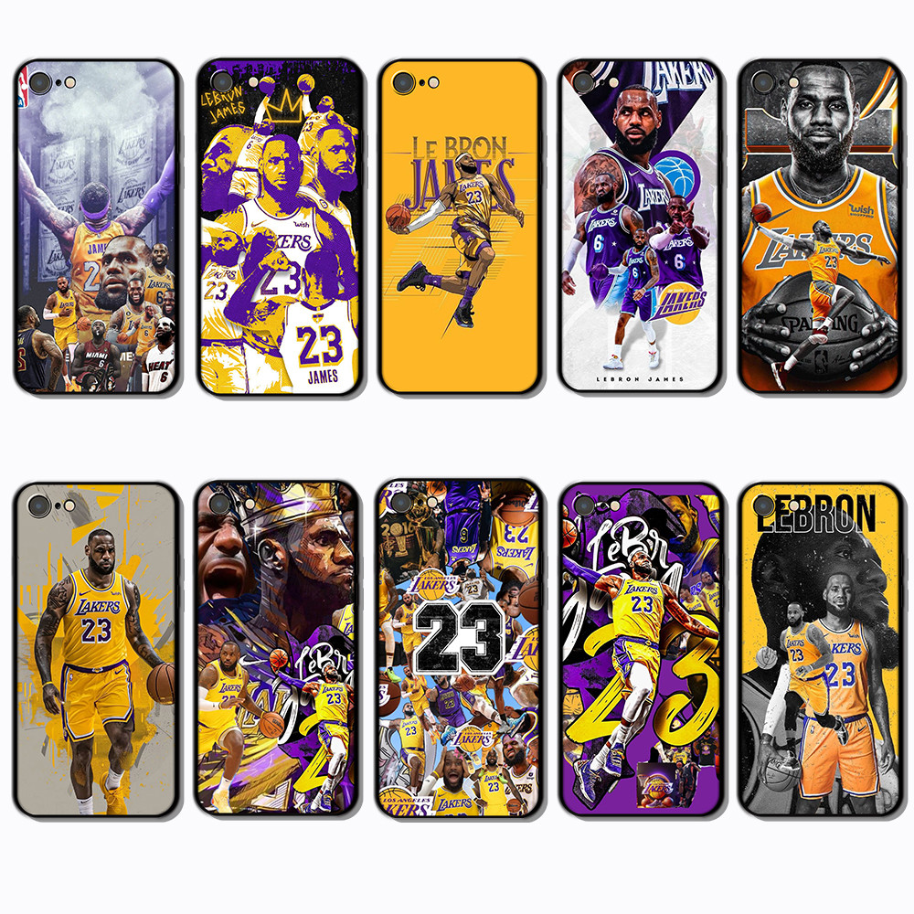 เคสโทรศัพท์สีดําแบบนุ่มสําหรับ iPhone 5 5s 6 6s 6 Plus 7 SE FG12 LeBron James ปลอกฝาครอบป้องกันป้องก