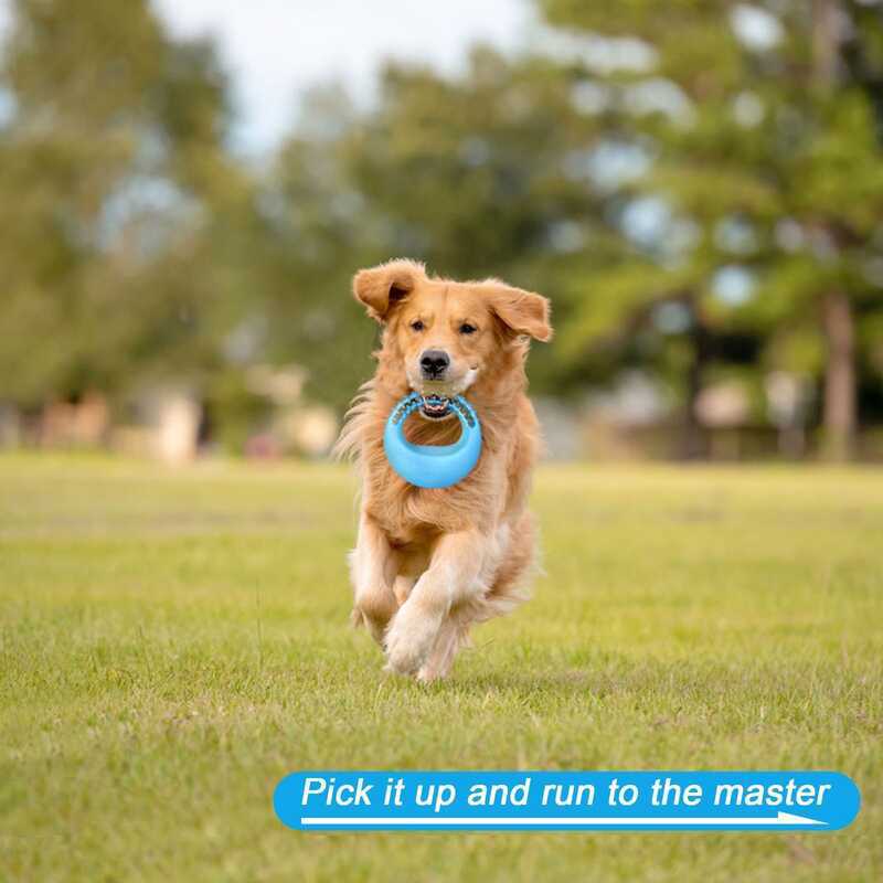 K K7C Pet Tumbler Bite-Resistant Molar Frisbee Training ทําความสะอาดฟันยางของเล่นสุนัขใหญ่ของเล่นฝึก