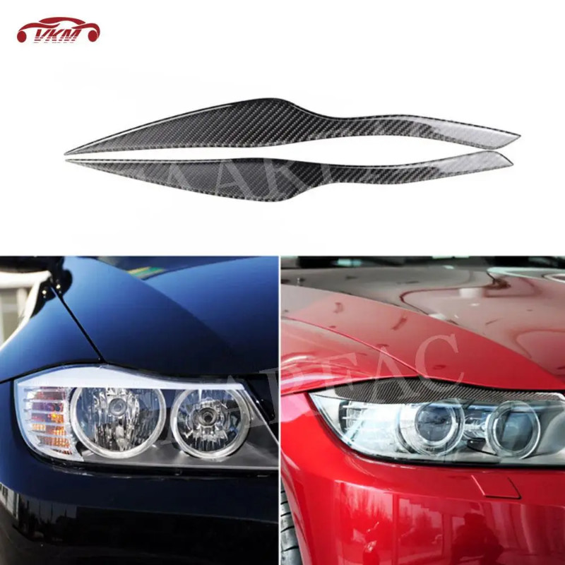 Carbon Fiber Front Bumper Eyebrow Sticker for BMW 3 series E90 318i 320i 325i 2005-2008/2009-2012