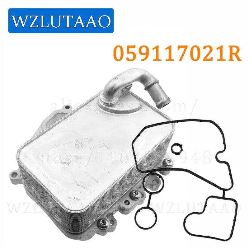 Oil Cooler and Gasket For VW Touareg Audi A4 A5 A6 A8 Q5 Q7 059117021R 059 117 021 R 95810727121 05