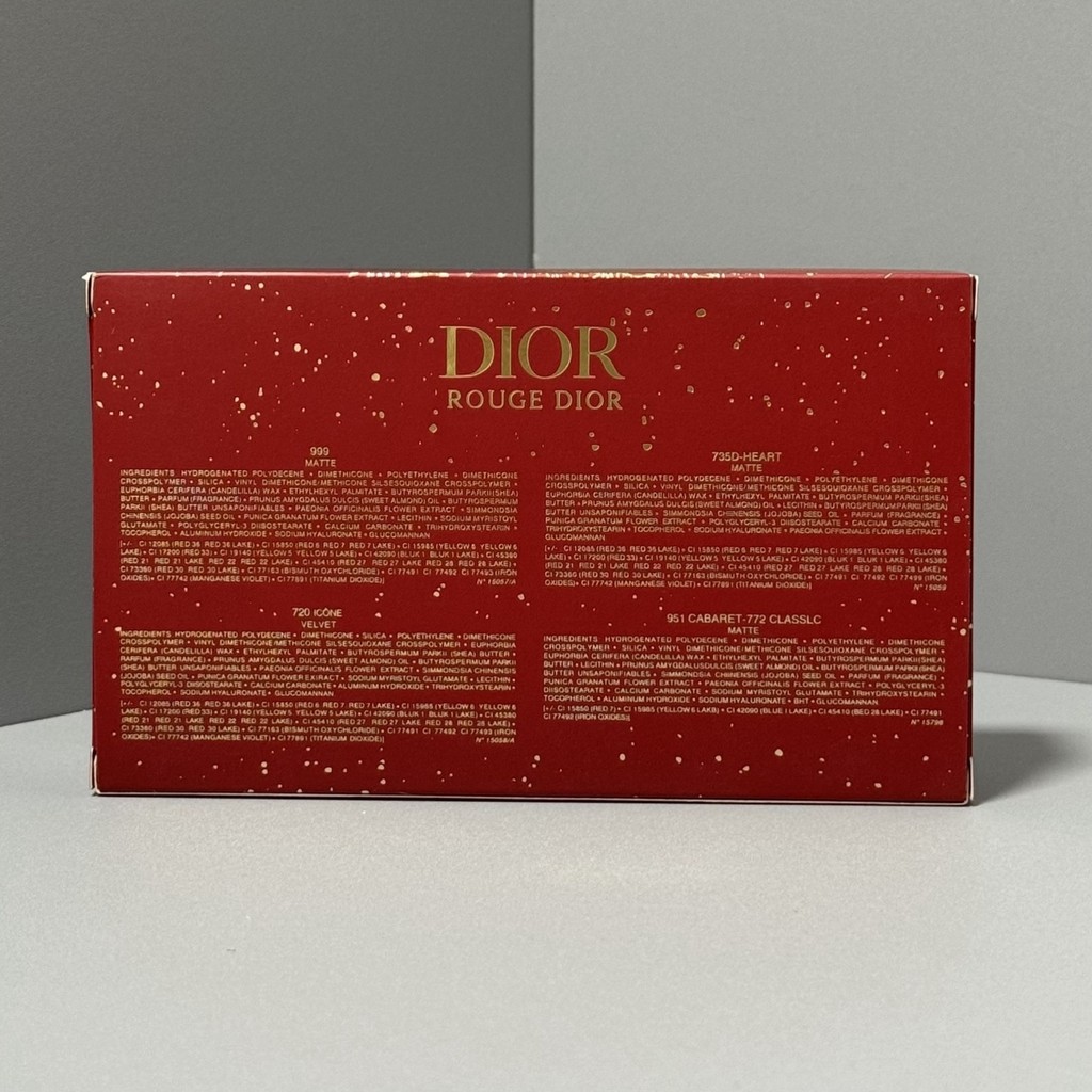 สินค้าขายดี❤ พี50. 23รุ่นสีฟ้าทองลิปสติกตัวอย่างชุดห้าชิ้น/ตรุษจีนรุ่นยิงจริงพร้อมสต็อก❗1.5กรัม x 5.