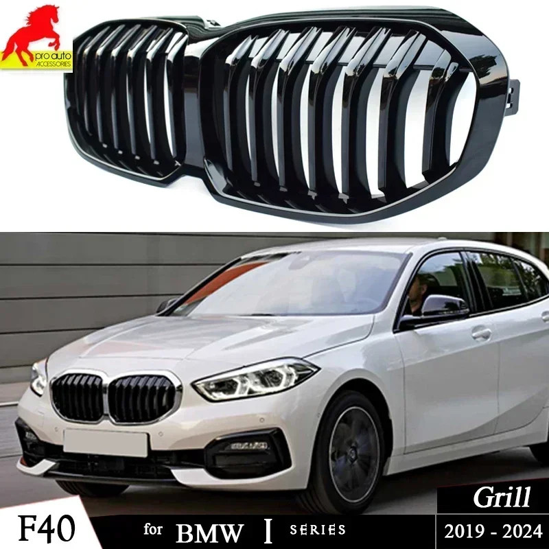 Car Front Kidney Grill Grille for BMW 1 Series 2019-2024 5-Door Hatchback F40 116i 118i 120i 128ti