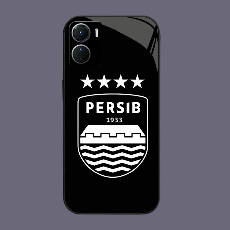 DJ-38 PERSIB Casing GLASS soft frame สีดํา VIVO iQOO Y16 Z9X Y17S Y15S Y15A Y56 Y36i Y01 Y36 U5X Y27