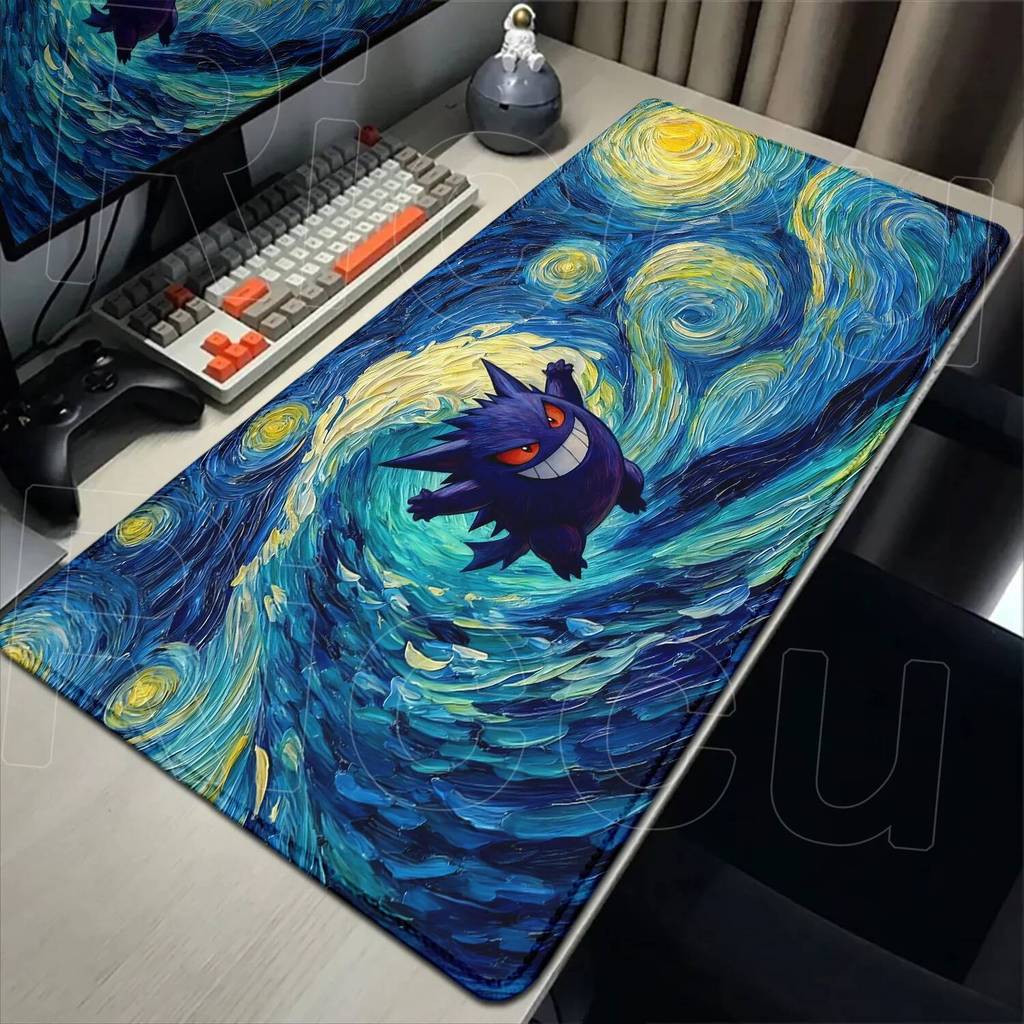 Pretty Starry Sky P-pokemon Mousepad คีย์บอร์ดพรมแล็ปท็อปญี่ปุ่น Cool Anime Mouse Pad XXL PC น่ารัก 