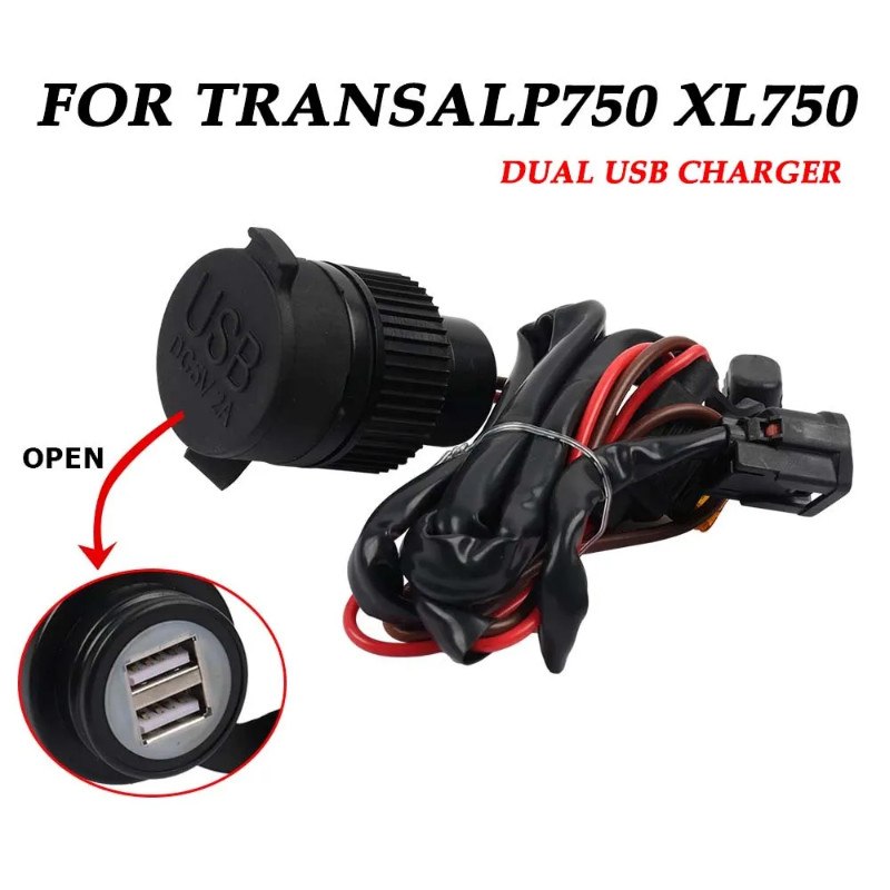 Dual USB Charger For Honda XL750 XL 750 Transalp Transalp750 750XL 2023 2024 Motorcycle Socket Adap
