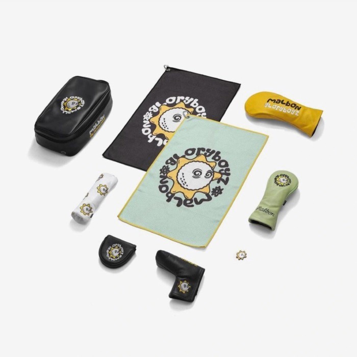 ฝาครอบไม้กอล์ฟแบรนด์ร่วม Malbon & GLOGANG No. 1 ฝาครอบไม้ฝาครอบพัตเตอร์คลับฝาครอบป้องกัน