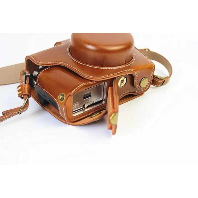 ▥ ury หนังสำหรับ Olympus OMD Em10 Mark II Ep7 E-P7 14-42Mm เลนส์ แบตเตอรี่เปิดกระเป๋ากล้อง