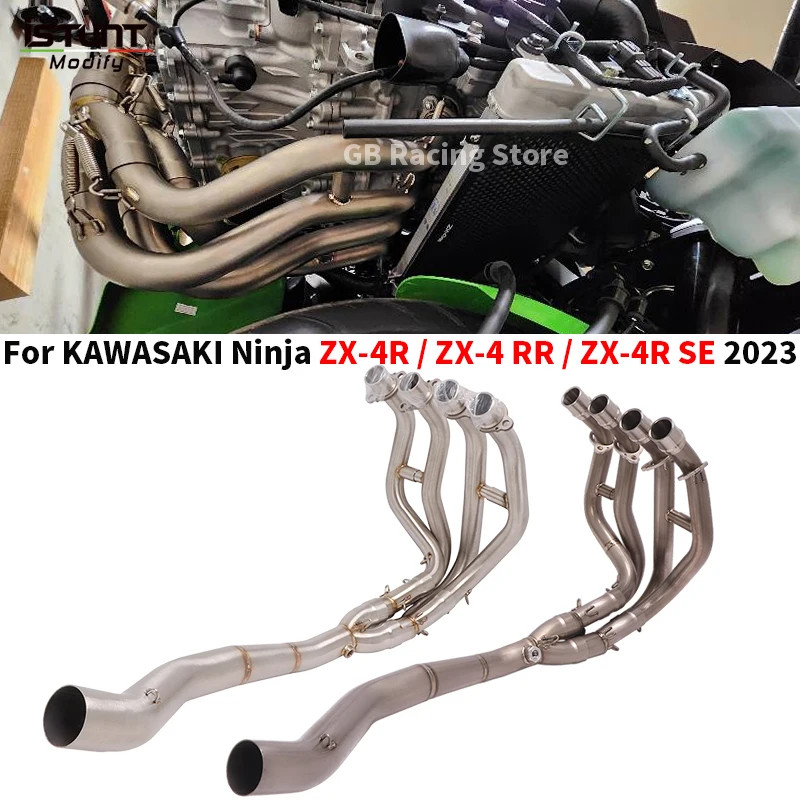 Slip For KAWASAKI Ninja ZX4R ZX4 RR ZX 4R SE 2023 Motorcycle Exhaust System Escape Moto Modified Ti