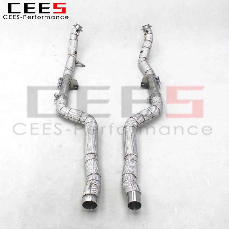 CEES Downpipe Pipes For Mercedes-Benz CLS63/CLS63S AMG 2007-2017 Stainless Steel Exhaust Pipe Car E