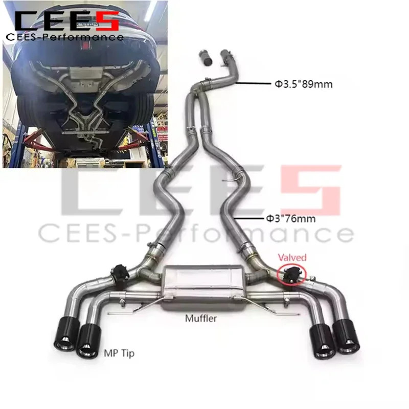 CEES Exhaust Bmw G20 330i Exhaust Pipe Assembly for BMW M340/M340i 3.0T 2019-2022 Stainless Steel R