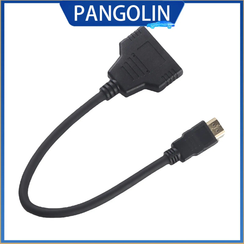 PANGOLIN 1 to 2 HDMI Splitter Cable Adapter Full HD 1080P High Speed HDMI Distribution Hub  for Dua