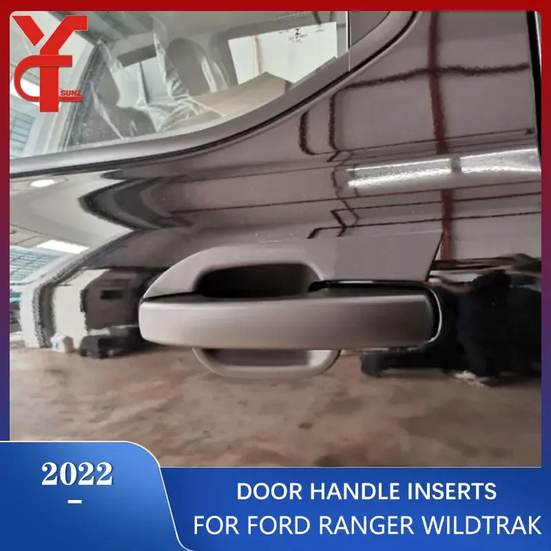 ABS Car Door Insert Handle Bowl Cover For Ford Ranger Wildtrak T9 2022 2023 Sport XLT XLS XL Double
