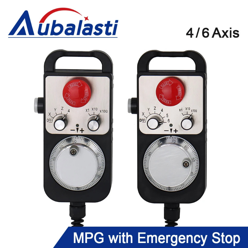 CNC Pulse Generator 4/6Axis MPG Pendant Handwheel 5V for FAGOR GSK Siemens MITSUBISHI FANUC System
