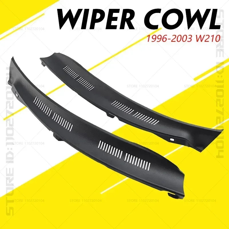 for 1996-2003 W210 Mercedes Benz E300 E320 E420 E430 E55 AMG Windshield Wiper Window Cowl Panel Gri